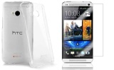 Bộ dán kính cường lực + ốp silicon cho HTC One M7