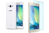 Bộ dán kính cường lực + ốp silicon cho Samsung Galaxy A7