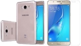 Bộ dán kính cường lực + ốp silicon cho Samsung Galaxy j7 (2016)