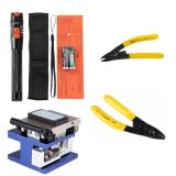 Bộ dụng cụ làm cáp cao cấp Bút soi quang 10km + Dao cắt quang FC-6S + Kìm tuốt sợi quang CFS-3