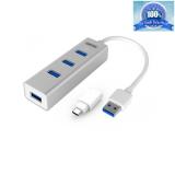 Bộ Hub Chia Type-C và USB 3.0 thành 4 cổng USB 3.0 Unitek Y-3082B (Bạc)