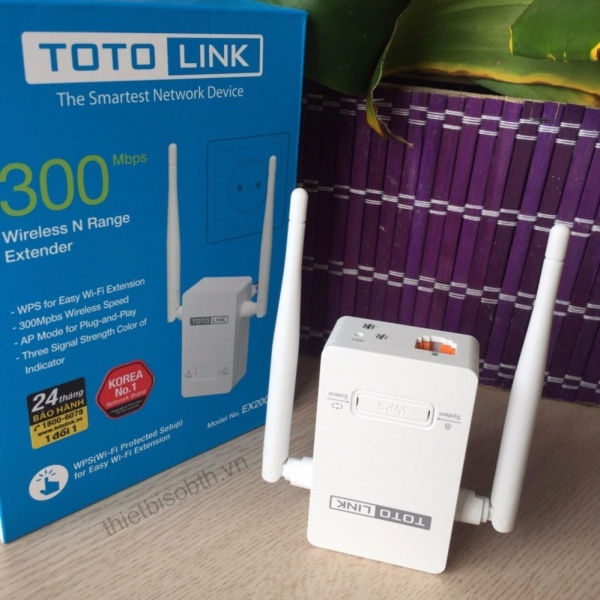 Bộ kích sóng WiFi TOTOLINK EX200 tốc độ 300Mbps
