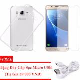Bộ ốp lưng + kính cường lực cho samsung galaxy j7 + tặng dây cáp sạc micro usb cho android