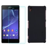 Bộ Ốp lưng Nillkin cho Sony Xperia Z3 và Kính cường lực cho Sony Xperia Z3 Glass