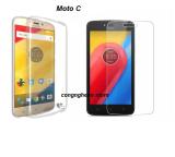 Bộ ốp lưng Silicon cao cấp cho Motorola Moto C + Kính cường lực