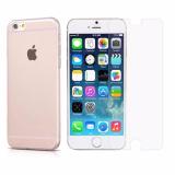 Bộ ốp lưng Silicon dẻo cao cấp cho Iphone 6 Plus / 6s Plus + Kính cường lực ( trắng trong)