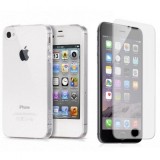 Bộ ốp lưng silicon và kính cường lực dành cho iPhone 4 4S
