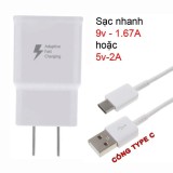 Bộ Sạc Nhanh Củ + Cáp Type C Cho Samsung Galaxy A5 2017