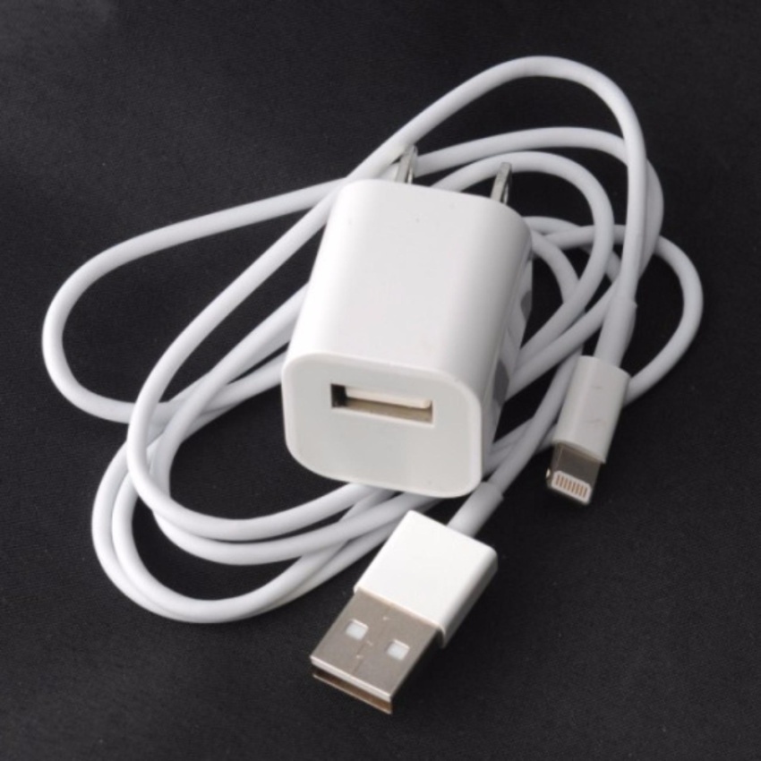 Bộ Sạc Cốc và cáp sạc Iphone 5 5s 6 7 (Trắng) - Hàng nhập khẩu (Trắng)