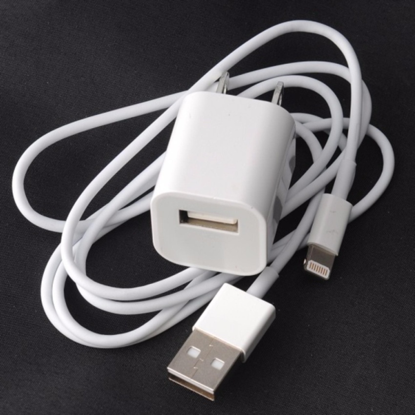 Bộ Sạc Cốc và cáp sạc Iphone 5 5s 6 7 (Trắng) - Hàng nhập khẩu (Trắng)