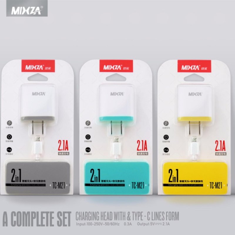 Giá Bộ sạc nhanh 2.1A MIXZA 2 trong 1 dành cho ANDRIOD