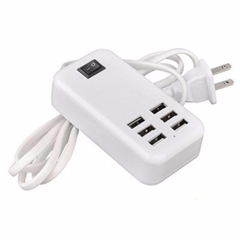 Giá Bộ sạc USB 6 cổng 2A nhanh đầy cho IPAD, IPHONE, Samsung, HTC, Sony PF115
