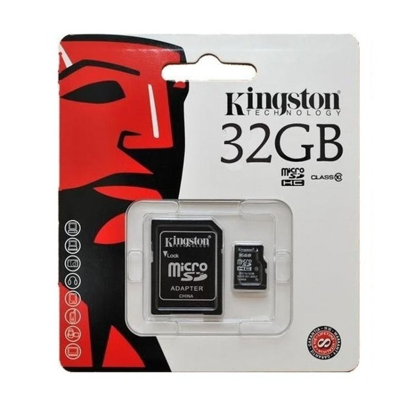 Bộ thẻ nhớ Kingston Micro SDHC Class10 32GB và Adapter (Đen)