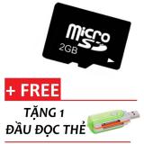 Bộ thẻ nhớ Micro SD Memory Card 2GB (Đen) + Tặng 1 đầu đọc thẻ