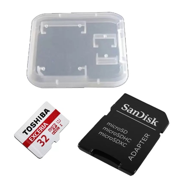 Bộ Thẻ nhớ Micro SDHC Toshiba 32GB class 10 UHS-I 48MB/s thẻ tray + Adapter + Hộp đựng thẻ