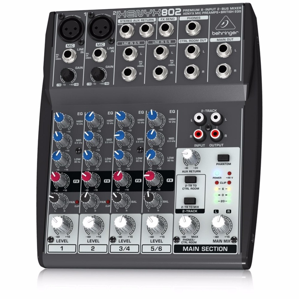 Bộ trộn âm thanh analog 8 đầu vào Behringer XENYX 802 Premium