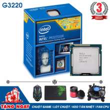 Bộ vi xử lý Intel CPU Pentium G3220 3.0 GHz (2 lõi, 2 luồng) + Quà Tặng - Hàng Nhập Khẩu