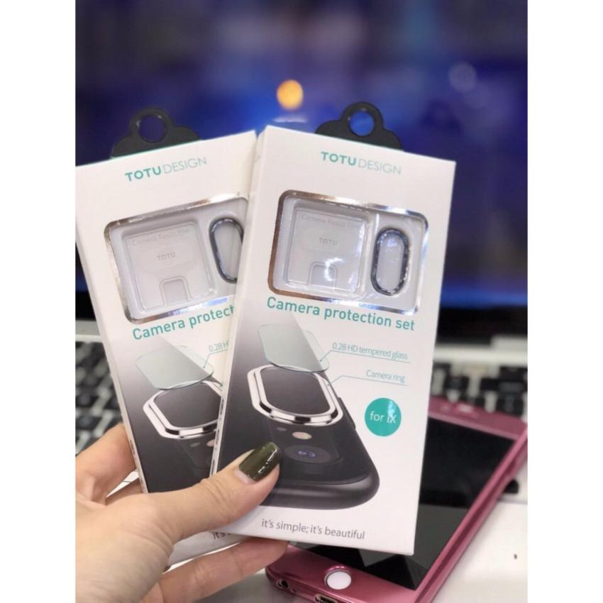 Bộ viền bảo vệ và miếng dán Camera cho iphone X ( đen)