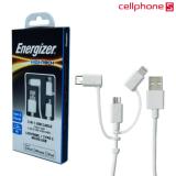 Cáp 3 trong 1 Lightning-Micro-Type C Energizer HighTech 1m (Trắng)