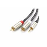 Cáp âm thanh 3.5mm ra 2 RCA dài 0,5M Ugreen 20820 cao cấp