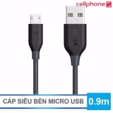 Cáp Anker Powerline Micro USB 0.9m (Xám) - Hãng phân phối chính thức