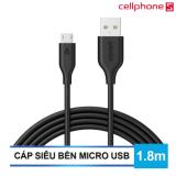 Cáp Anker Powerline Micro USB 6ft/1.8m (Đen) - Hãng Phân phối chính thức
