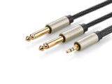 Cáp Audio 3.5mm ra 2 đầu 6.5mm 3M Ugreen 10618 (Đen)