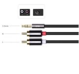 Cáp Audio 3.5 ra 2 đầu hoa sen RCA 2m Ugreen UG-10584