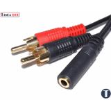 Cáp audio jack 3.5mm (female) to 2 RCA AV