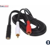 Cáp audio jack 3.5mm (female) to 2 RCA AV