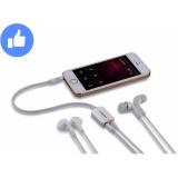 Cáp chia 2 đầu 3.5mm (1 đầu 3.5mm dương ra 2 đầu 3.5mm âm) 25Cm UGREEN 10738 (trắng)