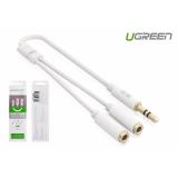 Cáp chia tai nghe 3.5 1 ra 2 cao cấp ugreen 10739