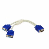 Cáp chia VGA 1 cổng ra 2 cổng (Trắng - Xanh)