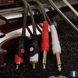 Cáp chuyển 2 jack RCA sang 2 jack 6.3mm