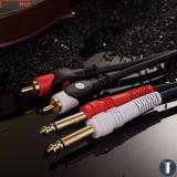 Cáp chuyển 2 jack RCA sang 2 jack 6.3mm