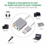 Cáp chuyển đổi tín hiệu từ cổng usb ra âm thanh 7.1 - dùng cho cả p.s4 và m.a.c