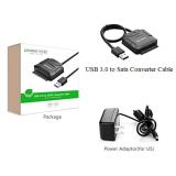 Cáp đọc ổ cứng USB 3.0 to SATA Ugreen 20611 có nguồn