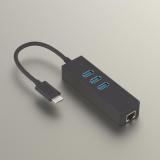 Cáp chuyển đổi USB type-C ra 3 cổng USb 3.0 + cổng Lan RJ45