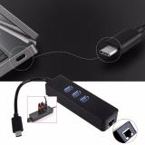 Cáp chuyển đổi USB Type C ra 3 cổng USB 3.0 Hub tích hợp cổng Lan RJ45 Ethernet Adapter - Hub USB 3.0