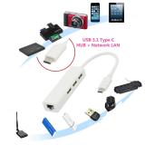 Cáp chuyển đổi USB Type-C ra 3 cổng USb + cổng Lan RJ45