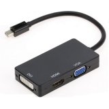 Cáp Chuyển mini Displayport to HDMI VGA DVI adapter (Đen)