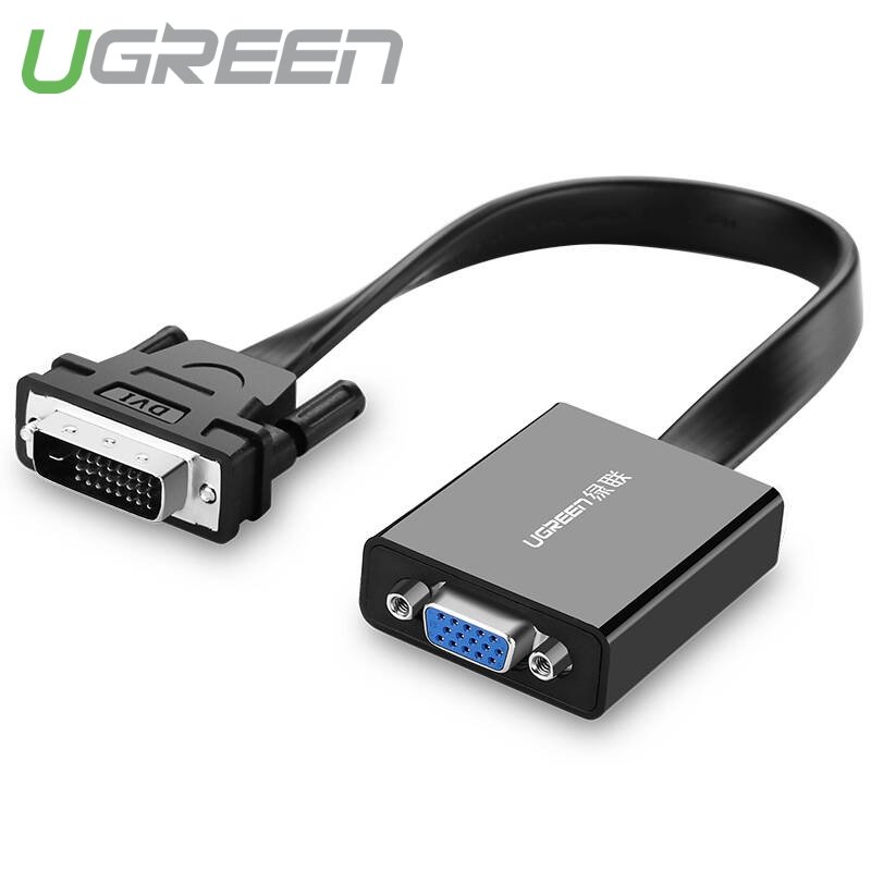 Cáp chuyển tín hiệu DVI-D (24+1) sang VGA ACTIVE (15 pin) UGREEN MM108 | 1920*1080/60Hz | Hàng phân phối chính hãng | Bảo hành 18 tháng | 40259