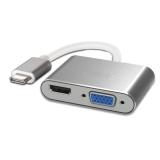 Cáp chuyển type C to HDMI/VGA fullHD 3D 4Kx2K chất lượng cao