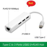 Cáp chuyển USB Type-C ra Lan và 3 cổng USB 2.0 chất lượng cao