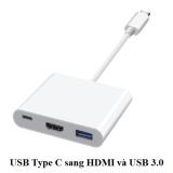 Cáp chuyển usb type c sang hdmi và usb 3.0