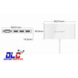 Cáp chuyển USB Type C to VGA, Hub USB 3.0 Ugreen 40375
