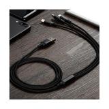 [ SIÊU RẺ ] CÁP DÙ SẠC NHANH 3 ĐẦU MICRO, LIGHTNING, TYPE C BAGI CB-AS12