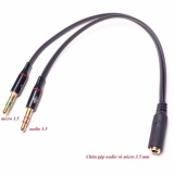 Cáp gộp audio và micro 3.5 mm
