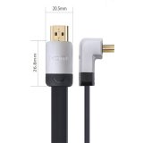 Cáp HDMI UGREEN Hdd122 đầu bẻ góc 90 độ dài 3m UG-10284 (Đen)