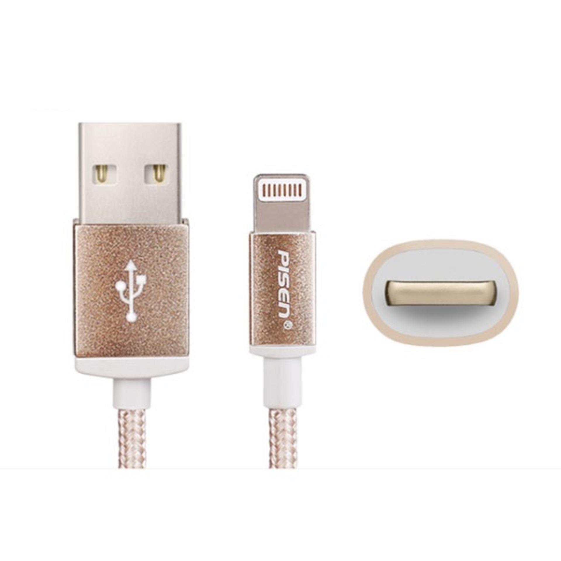 [Freeship Max] Cáp lightning Pisen bọc lưới 200mm
